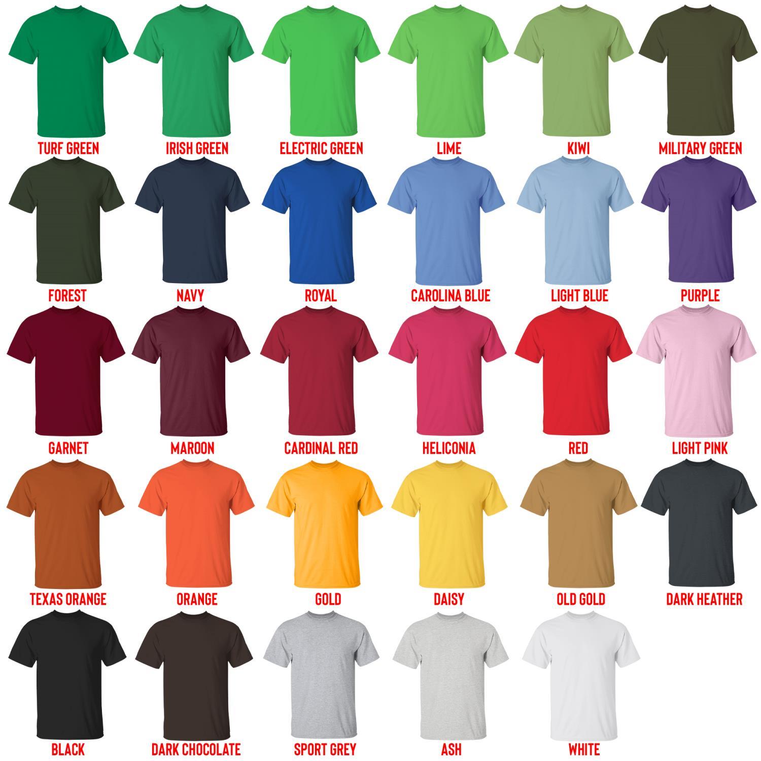 t shirt color chart - Serious Sam Merch