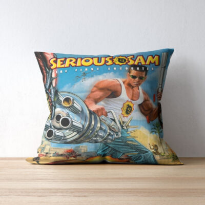 Serious20Sam20Fisrt20Encounter20Throw20Pillow - Serious Sam Merch