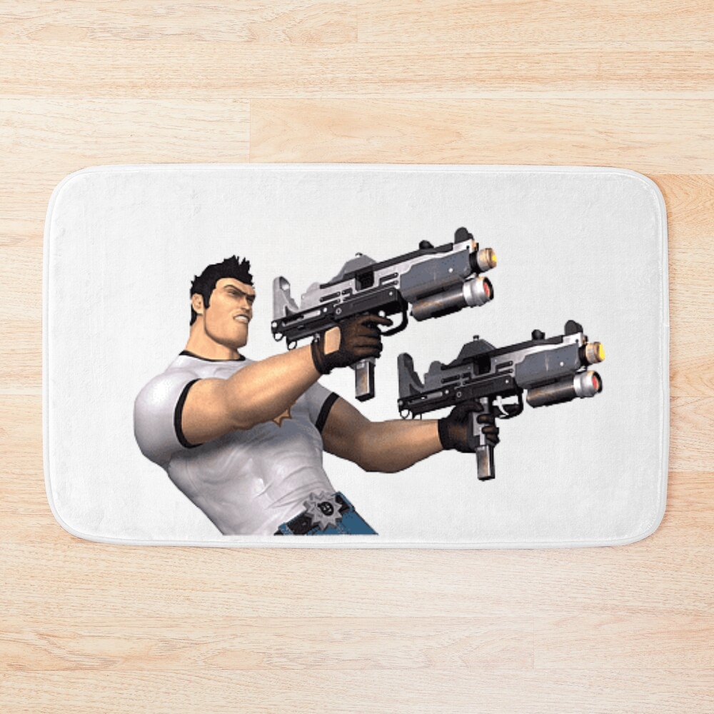 Serious Sam Funny Handgun Bath Mat