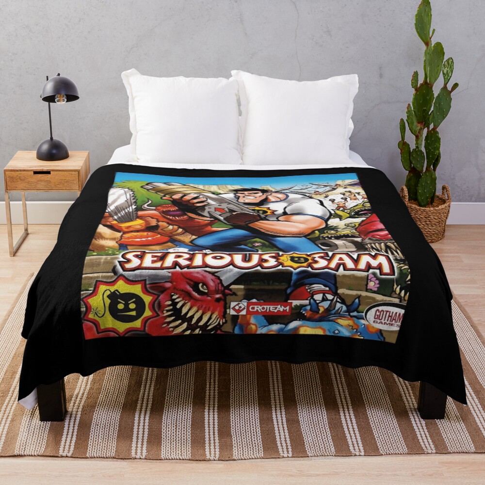 Serious Sam Hot Video Game Throw Blanket