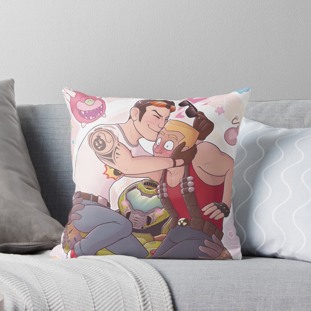 Old School Fps Bfs Throw Pillow